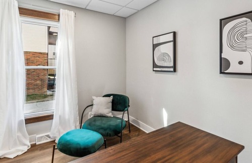 Ames Apartment | NEW! 1.5 blocks to ISU! 2 Bed with Office, Parking