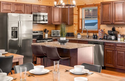 Sevierville Cabin | NEW 8BR Cabin | Heated Pool, Hot Tub, Views
