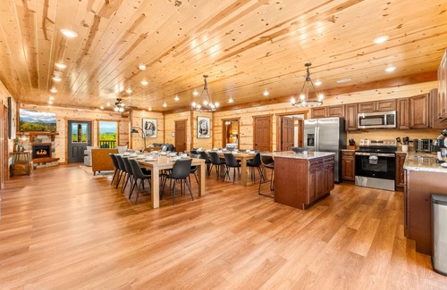 Sevierville Cabin | NEW 8BR Cabin | Heated Pool, Hot Tub, Views
