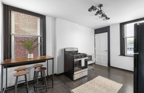 St. Louis Apartment | NEW! Designer 2 bedroom apt w/king bed, 65" TV, fenced yard & WiFi - pets <3