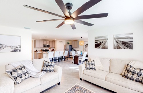 Spring Hill House | New home with large yard, covered patio, grill, central AC, & W/D