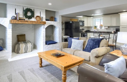 West Bountiful Apartment | New Listing! Cute Basement, Workstation, Bunk Room, Laundry, Covered Garage, Near Walking Bike Trail