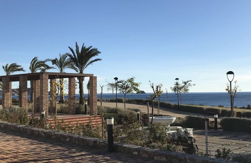 Mar de Pulpi Apartment | New LUXURY IBIZA style apartment + ROOF TERRACE @ BEACH & VILLAGE, sports & golf