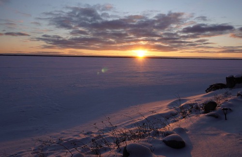 Onaway Cabin | New Private Lakefront Cottage on Black Lake