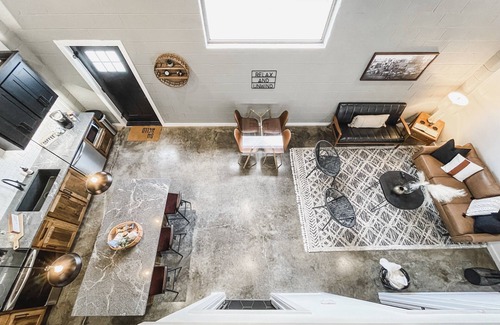 Mountain Home Apartment | NEW! The Lofts - Industrial/modern loft within walking distance to downtown!