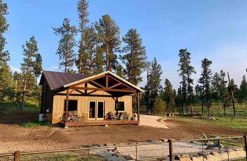 Custer Cabin | New timber frame cabin on secluded wilderness lot near Custer area attractions.