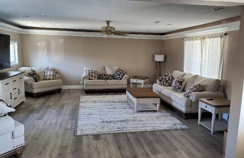LaPlatte I House | Newly remodeled Beachfront home on privately owned lake .