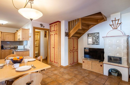Campitello di Fassa Apartment | Nice apartment for 6 guests with TV, balcony and parking