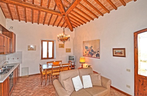San Gimignano Apartment | Nice apartment for 4 guests with pool, A/C, WIFI, TV, terrace, panoramic view and parking
