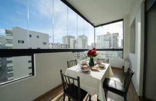 Ain Harrouda Apartment | Nice & Comfortable 2BHK panoramic balcony with swimming pool