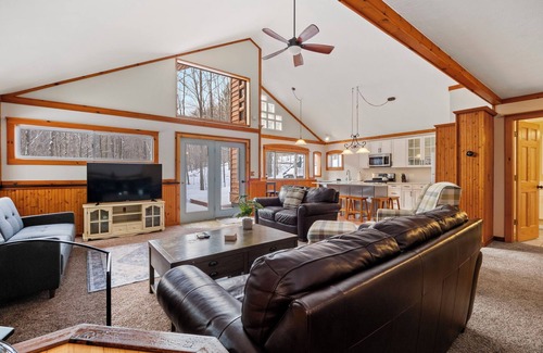 Boyne City House | Northern Michigan Cabin with Private Hot Tub | Pet Friendly | Sleeps 12