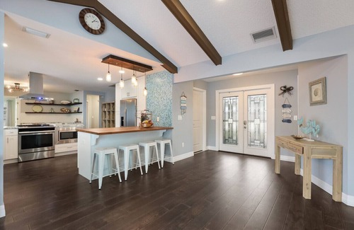 Harbor Hills House | Oasis backyard Pool with hot tub close to the beach and IMG
