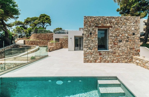 Patitiri Villa | Ocean-front villa, private pool in Alonissos island, Greece. Panoramic sea view.