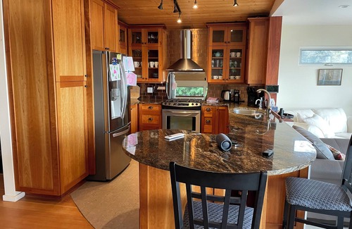 Heriot Bay House | Ocean, mountain and harbour views. Family friendly house.