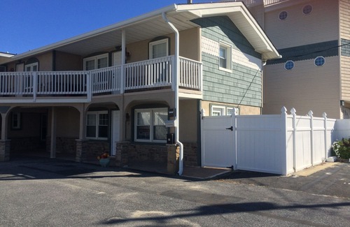 Ship Bottom Condo | Ocean side, 2 Floor Condo, 3rd from the Beach with a fenced in Patio!