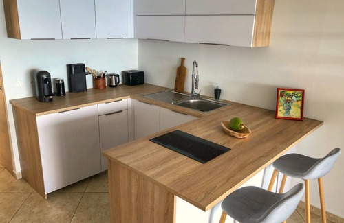 Grand Case Apartment | OCEAN SOUNDS : one bedroom two floor beach apartment with a stunning view