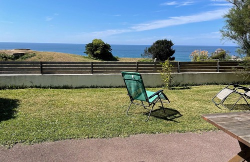 Anglet Apartment | Ocean view 1st line, 4 bedrooms, garden, Chambre d'amour Anglet, near Biarritz