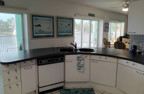 Lower Matecumbe Key Condo | Ocean View with protected dock on lagoon with private boat ramp