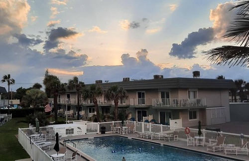 Indialantic Apartment | Oceanfront 2BR 2BA Just Steps to Beach and Pool with Wrap Around Balcony