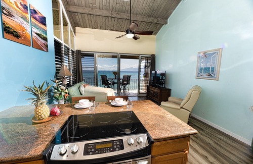 Honokowai Condo | Oceanfront well-stocked home 20 ft from the ocean to relax and recharge