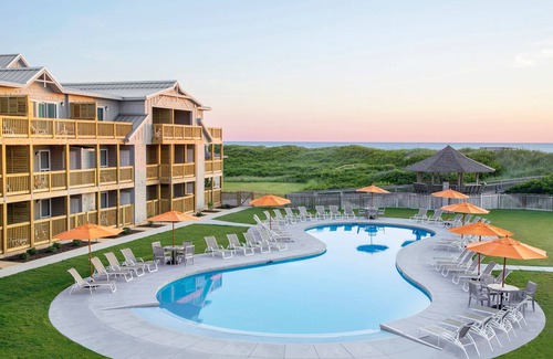 Duck Apartment | Oceanview King Suite | Private Beach + Sunset