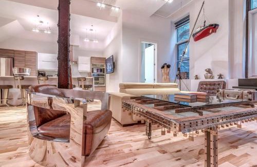 Old Montreal Apartment | Old Port Elegance and Designer Loft with PV Terrace