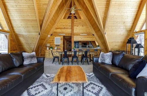 Pinetop Cabin | One of a Kind A-Frame with Cathedral Ceilings in Prestigious Gated Country Club