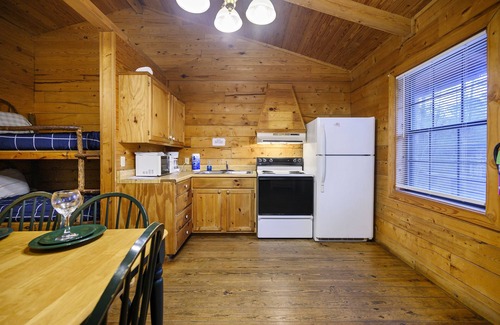 Broken Bow Cabin | Orange Blossom 1 Bedroom Cabin Sleeps 6, Stocked Pond off Deck.
