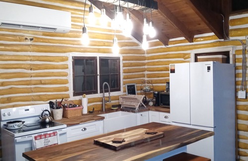 Wantage Cabin | Original Chestnut Log Cabin In A Lake Community