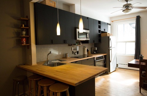 Vieux-Rosemont Apartment | Original Montreal Style