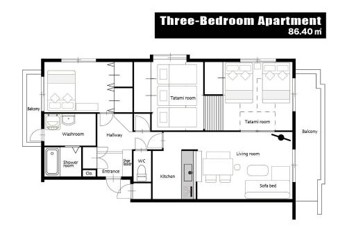 Saeki Ward Apartment | OUCHI HOTEL Itsukaichi