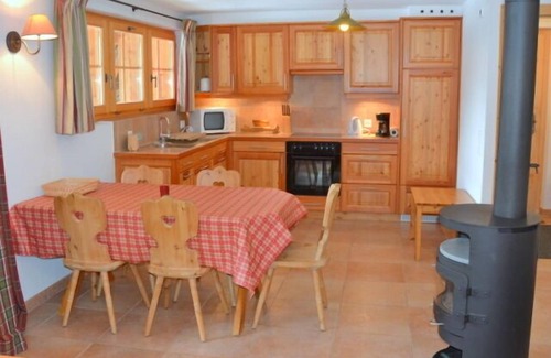 Saint-Luc Apartment | Outside : flat on the ground floor of a chalet, for 4 persons, terrace with garden furniture, access