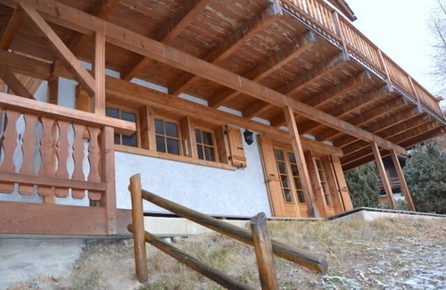 Saint-Luc Apartment | Outside : flat on the ground floor of a chalet, for 4 persons, terrace with garden furniture, access