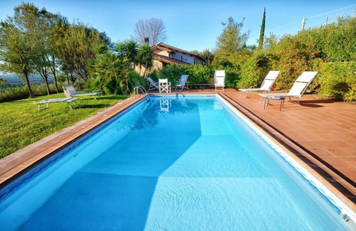 Casperia Villa | Panoramic villa with pool, internet wifi, large garden, 60 km from Rome
