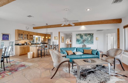 Cottonwood House | Peaceful Setting, Views, Spacious, Putting Green, Hot Tub, Near Hiking + Pet Friendly!