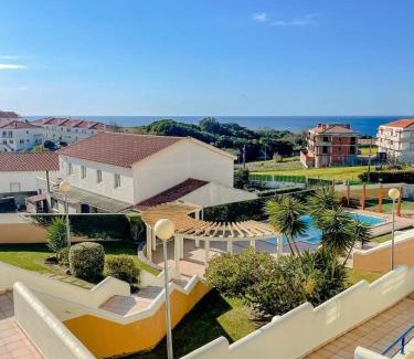 Sao Bernardino House | Peniche master bedroom with sea view balcony, private bathroom, shared kitchen, swimming pool, surfing resort
