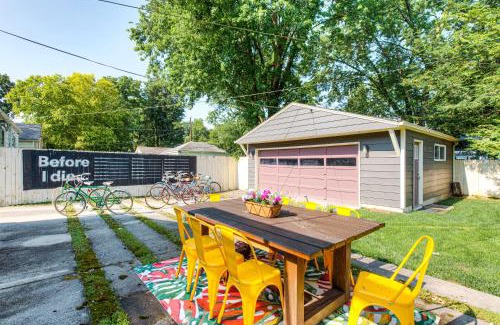 Broad Ripple House | Perfect Broad Ripple Retreat with Hot Tub, King Bed, Bikes, Pet Friendly & Fenced Backyard