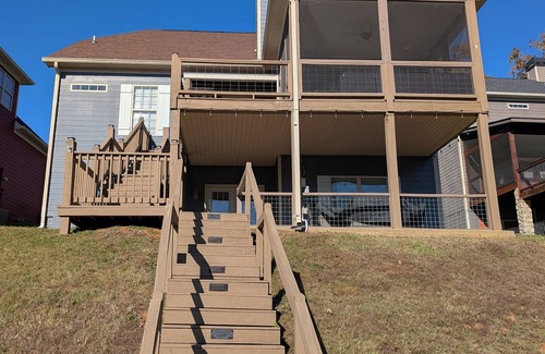 Dadeville House | Perfect lakefront oasis! Spacious 5-bedroom home, large dock, screened-in porch.