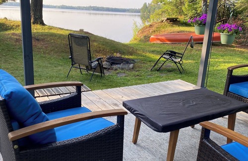 Britt House | Perfect spot for your next stay: RV camper on quiet, wooded lake lot