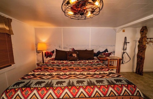 Dubois Cabin | Pet Friendly King Suite w/Riverfront Access, Hot tub, Parking & Mountain Views