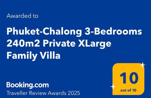 Chalong Villa | Phuket 3-Bedrooms 240m2 Private XLarge Family Villa
