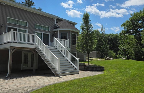 Pine River Pond House | Pine River Pond Paradise on the cove private dock, deck, patio, firepit, AC, W/D