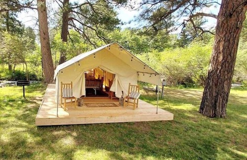 Saddlestring House | Pioneer Wall Tent, "Pioneer" Wall Tent by the Stream