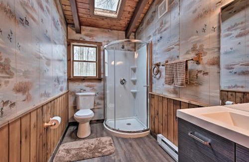 Locust Lake Village House | Pocono Log Cabin Fireplace, Fire Pits and Amenities