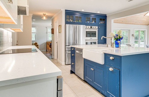 Stevenson House | Pool, Gardens & Hot Tub: Luxe Sandy Hook Home!