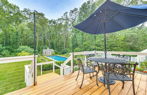 Stevenson House | Pool, Gardens & Hot Tub: Luxe Sandy Hook Home!