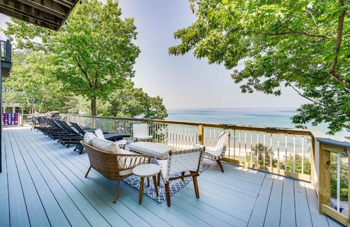 Pentwater House | Private Beachfront Lake Michigan Rental with Kayaks