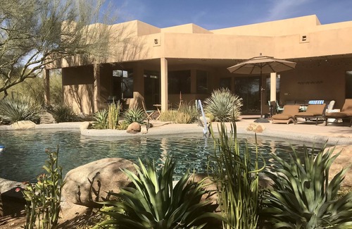 North Scottsdale House | Private Contemporary Adobe N. Scottsdale Golf Central, Resort Style Pool&Misters