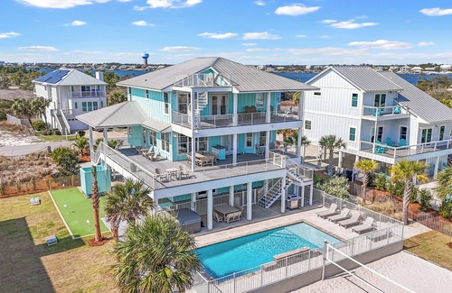 Perdido Key Coves One House | PRIVATE HEATED POOL & HOT TUB, Private Beach, Pickleball, Boat Dock & Bay Access