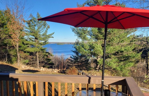 Central Frontenac Cabin | Private lakeview cabin w/gazebo, firepit, beach access, hiking trails, waterfall
